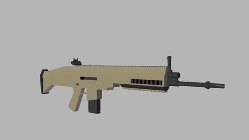 Low-Poly SCAR-H  preview image